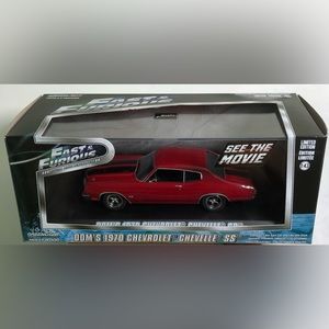 Fast & Furious Dom’s 1970 Chevrolet Chevelle SS 1:43 Scale Diecast Car Red